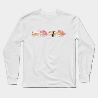 Horizontal Sushi Rabbit Bunniesmee Long Sleeve T-Shirt